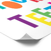 ブラシあなたの歯のバスルームの子供たちカラフルプリント ポスター (角)