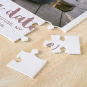 ブラシお洒落スクリプトフォト日付の保存バラ ジグソーパズル (側面)