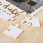 ブラシお洒落スクリプト写真データの保存金ゴールド ジグソーパズル (側面)