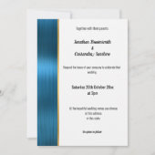 ブラシかわいらしドティール(緑がかった色)金ゴールド2トリム招待状 招待状 (正面)