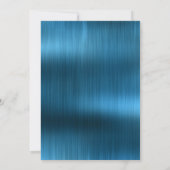 ブラシかわいらしドティール(緑がかった色)金ゴールド2トリム招待状 招待状 (裏面)