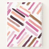 ブラシかわいらし線パターン ノートブック (裏面)