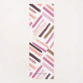 ブラシかわいらし線パターン ヨガマット (正面)