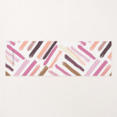 ブラシかわいらし線パターン ヨガマット (正面(横))