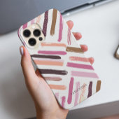 ブラシかわいらし線パターン iPhoneケース