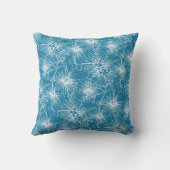 ブラシさくらんぼライリーピリーフローラホワイトブルー枕 クッション (裏面)