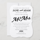 ブラシさん&ミセスタイポグラフィ結婚式招待状 招待状 (正面)