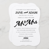 ブラシさん&ミセスタイポグラフィ結婚式招待状 招待状 (正面/裏面)