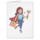 ブラシすごい付き母と母の日おもしろいの挨拶 (正面)