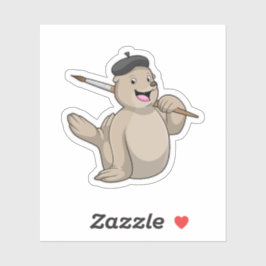 ブラシでペインターとしてシ絵を描ェルする シール