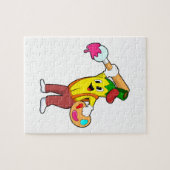 ブラシでペインターとしてバ絵を描ナナ ジグソーパズル (横)