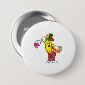 ブラシでペインターとしてバ絵を描ナナ 缶バッジ (正面&裏面)