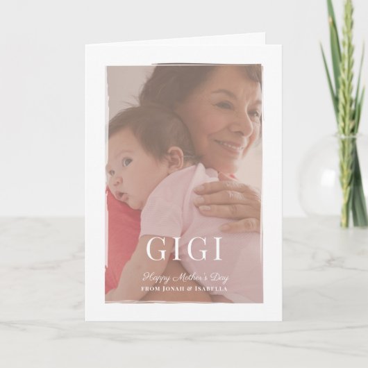 ブラシで覆われたGigi母のデイカード カード (正面)