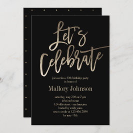 ブラシで輝くリッツ祝パーティの招待状 招待状