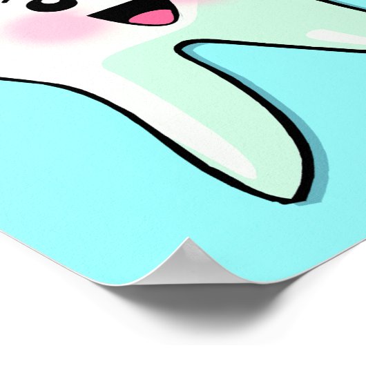 ブラシとフロス歯科のアートワーク ポスター (角)