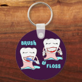 ブラシとフロス キーホルダー (正面)