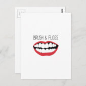ブラシとフロス ポストカード (正面/裏面)