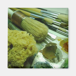 ブラシと絵を描 マグネット