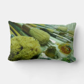 ブラシと絵を描 ランバークッション (裏面)