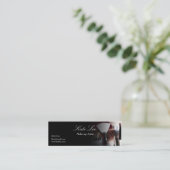 ブラシに小型美容師の名刺を構成して下さい スキニー名刺 (スタンド正面)