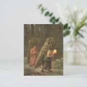 ブラシのある農夫の女性， c.1858 ポストカード (スタンド正面)