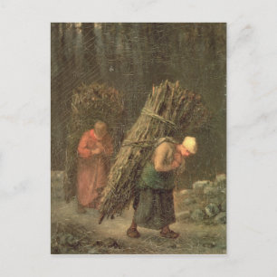 ブラシのある農夫の女性, c.1858 ポストカード