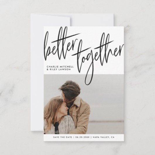 ブラシのスクリプトを一緒に良い日付写真を保存 セーブザデート (正面)