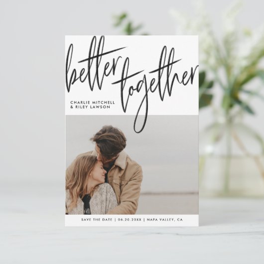 ブラシのスクリプトを一緒に良い日付写真を保存 セーブザデート (スタンド正面)