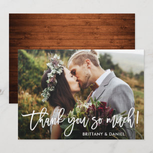 ブラシのスクリプトウッドありがとうご結婚ざいます 招待状