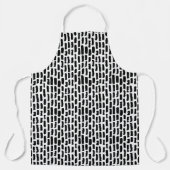 ブラシのストロークパターン（黒） エプロン (正面)