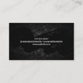 ブラシのストローク |幾何学的メタリックパターン 名刺 (裏面)