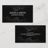 ブラシのストローク |幾何学的メタリックパターン 名刺 (正面/裏面)