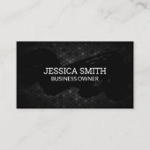 ブラシのストローク |幾何学的メタリックパターン 名刺 (正面)