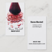 ブラシのメーキャップアーティストの美容師の美容院 名刺 (正面/裏面)