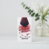 ブラシのメーキャップアーティストの美容師の美容院 名刺 (スタンド正面)