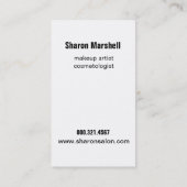 ブラシのメーキャップアーティストの美容師の美容院 名刺 (裏面)