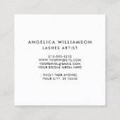 ブラシの原稿の水彩画の熱帯花の鞭 スクエア名刺 (裏面)