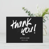 ブラシの原稿の結婚式の郵便はがきありがとう サンキューカード (スタンド正面)