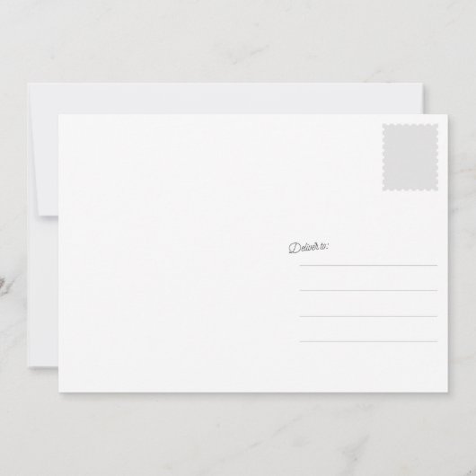 ブラシの原稿の結婚式の郵便はがきありがとう サンキューカード (裏面)