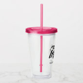 ブラシの原稿の花嫁は名前を加えます アクリルタンブラー (右)