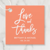 ブラシの台本の愛感謝していとの結婚桃 フェイバータグ (正面)