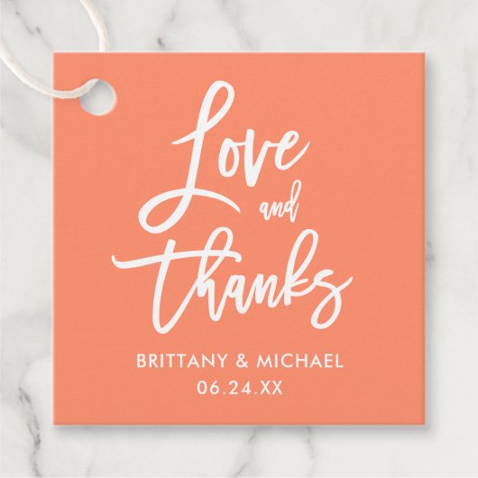 ブラシの台本の愛感謝していとの結婚桃 フェイバータグ (正面)