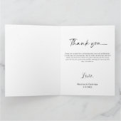 ブラシの形の写真結婚お礼お折りカード カード (内部)