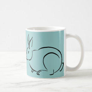 ブラシの打撃のウサギ コーヒーマグカップ