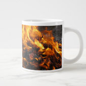 ブラシの焼き付け ジャンボコーヒーマグカップ (右)