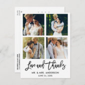 ブラシの脚本愛感謝していと結婚4枚の写真 ポストカード (正面/裏面)