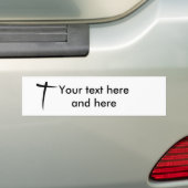 ブラシの色彩の鮮やかな十字 バンパーステッカー (車上)