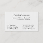 ブラシの赤い色-サンキューカード--を絵を描きます 名刺 (裏面)