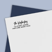 ブラシはっきりしたスクリプトの姓差出人住所 セルフインキングスタンプ