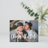 ブラシはっきりしたスクリプトオーバーレイ写真の日付の変更 案内ポストカード (スタンド正面)